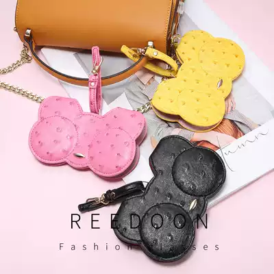 Can be decorated glasses case women's convenient pressure mirror clip storage sun glasses bag retro protection glasses bag sun glasses clip tide tide