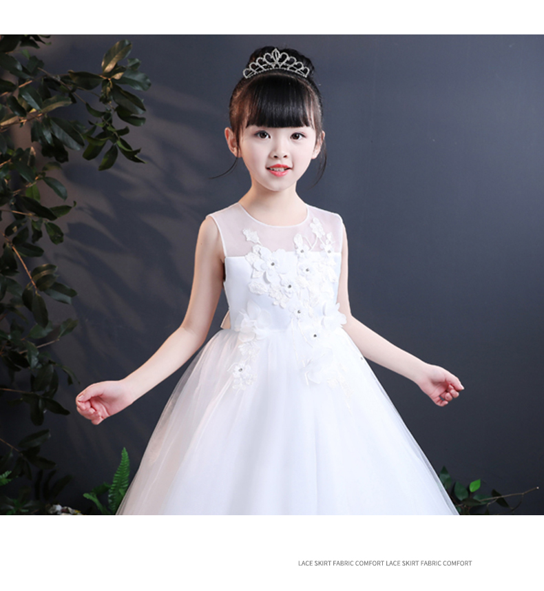 Công chúa váy trẻ em ăn mặc hiển thị quần áo mùa hè ăn mặc cô gái ăn mặc váy lớn trẻ em ăn tối hoa cô gái sợi váy cô gái đồ bé trai