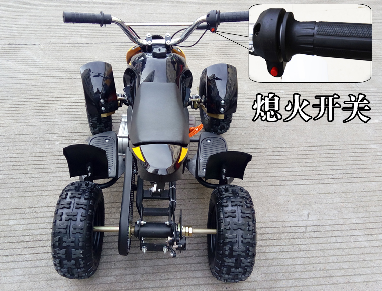 Mini trẻ em phiên bản của điện tinh khiết xăng phiên bản của ATV off-road xe xe thể thao vuông cho thuê tạo tác nhỏ bốn bánh xe 49CC