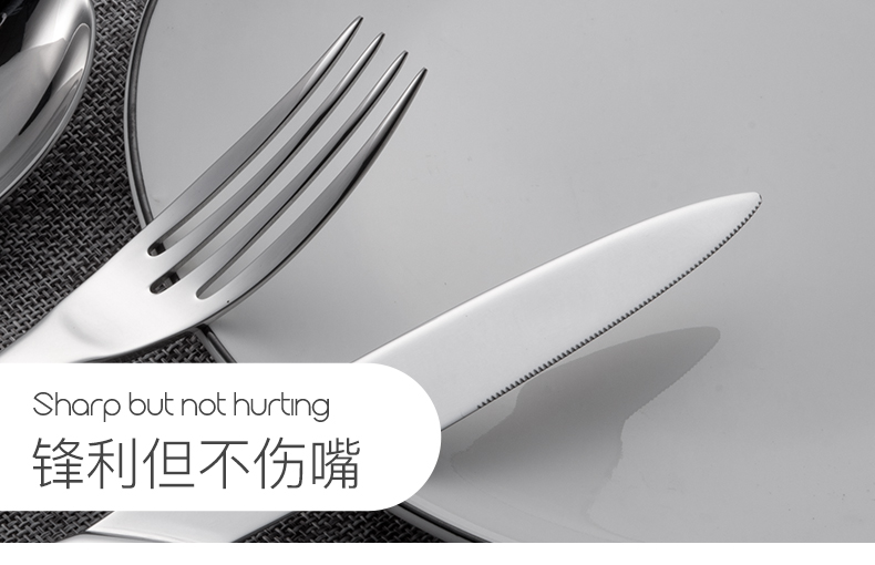 Onlycook304 stainless steel cutlery set western food steak knife and fork spoon, three - piece cutlery knife and fork 2 piece
