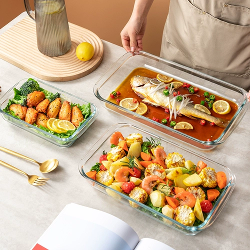 onlycook Высокая температурная стеклянная блюдо из кишечной порошковой пароварки.