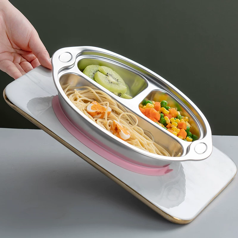 Dinner plate for feeding, children's tableware stainless steel