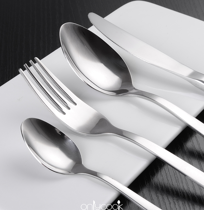 Two - piece Onlycook steak knife and fork western tableware stainless steel knife and fork spoon set meal a knife and fork steak knives