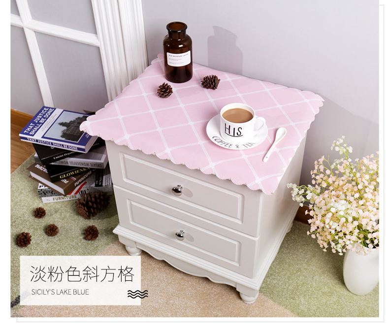 tivi lg 43 inch Màu đơn giản hiện đại đầu giường bìa vải không thấm nước và chống bụi tủ TV khăn trải bàn PVC khăn trải bàn hình chữ nhật - TV tivi sony 43 inch