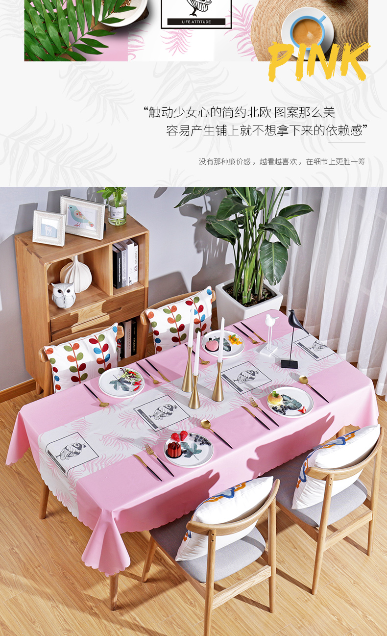 Mục vụ ins gió khăn trải bàn không thấm nước chống bỏng dầu chống thấm dùng một lần bàn cà phê pad bàn vải PVC nhựa khăn trải bàn hình chữ nhật - Khăn trải bàn khăn trải bàn hoa văn