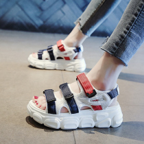 Net Red Sports Sandals Women 2022 Summer New Muffin Shoes Thick Bottom Women Shoes Fashion 100 Hitch Magic Sticker Beach Shoes