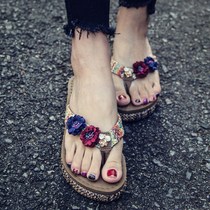 With beads fashion slippers missing toes summer soft bottom waterproof table tasteless women soft plastic Women fashion cool shoes shoes