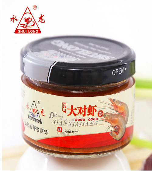 Shandong Yantai Longkou specially produces authentic tap lobster with shrimp sauce glass seafood sauce full of 4 bottles