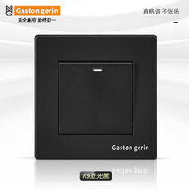 Home Type 86 Wall Darkening Matte Black - Open Dual Control 1 Dual-Union Hotel Switch Panel Factory