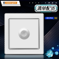 Model 86 Dark Mounted Wall Home Knob Infinity Switch Light Regulator Lighting Dimmer Switch Elegant White Silver Panel