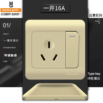 Melancholia Type 86 Impression Champagne Gold Water Heater Air Conditioner Special Perforated - Open with 3 Triple Hole 16a Socket