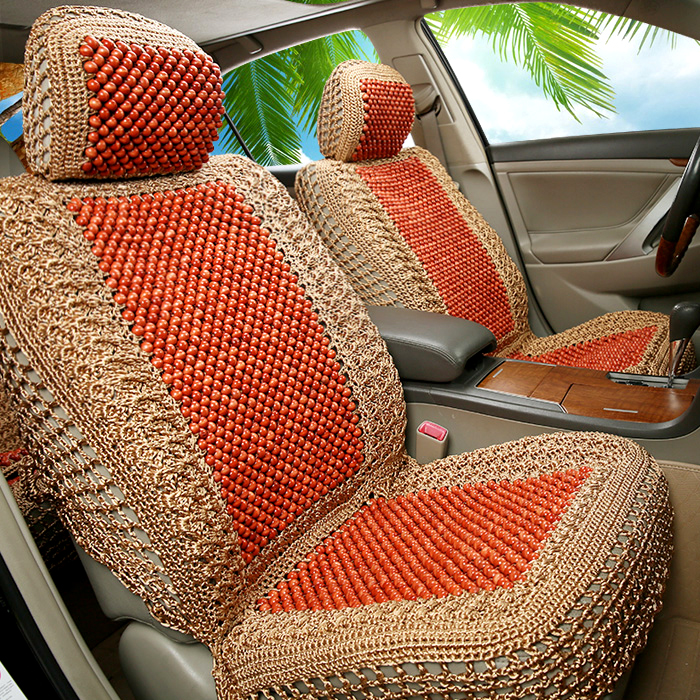 Wooden beads car cushion summer four seasons cushion Yinglang Haval Tiida Pentium Qashqai Civic Sagitar all-inclusive seat cushion cover