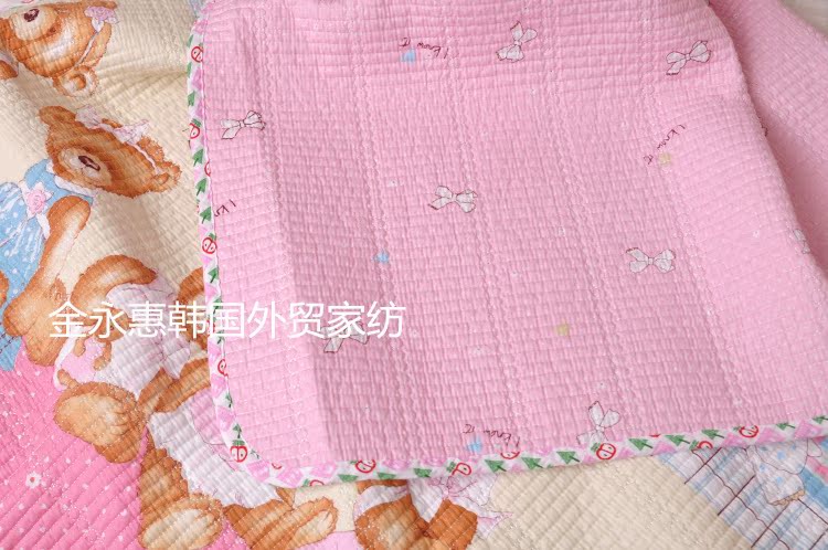 Trẻ em hàn quốc của phim hoạt hình twill cotton giường bé mẫu giáo giường đơn bìa tấm nệm quilting 70 * 140