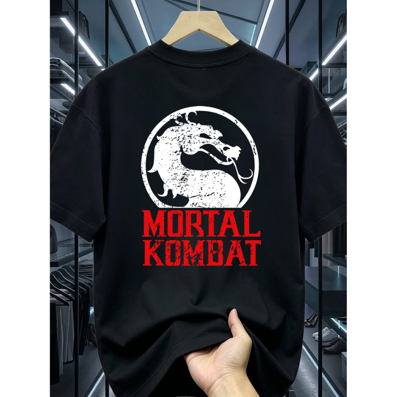 Mortal Kombat American Movie Printed Short-Sleeved T-Shirt for Men and Women, Pure Cotton Loose Trendy Top