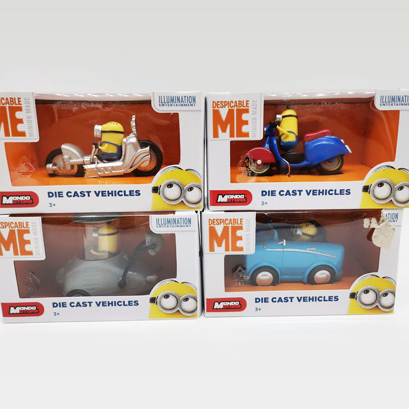 Courtesy kit Small yellow man metal inertia little car