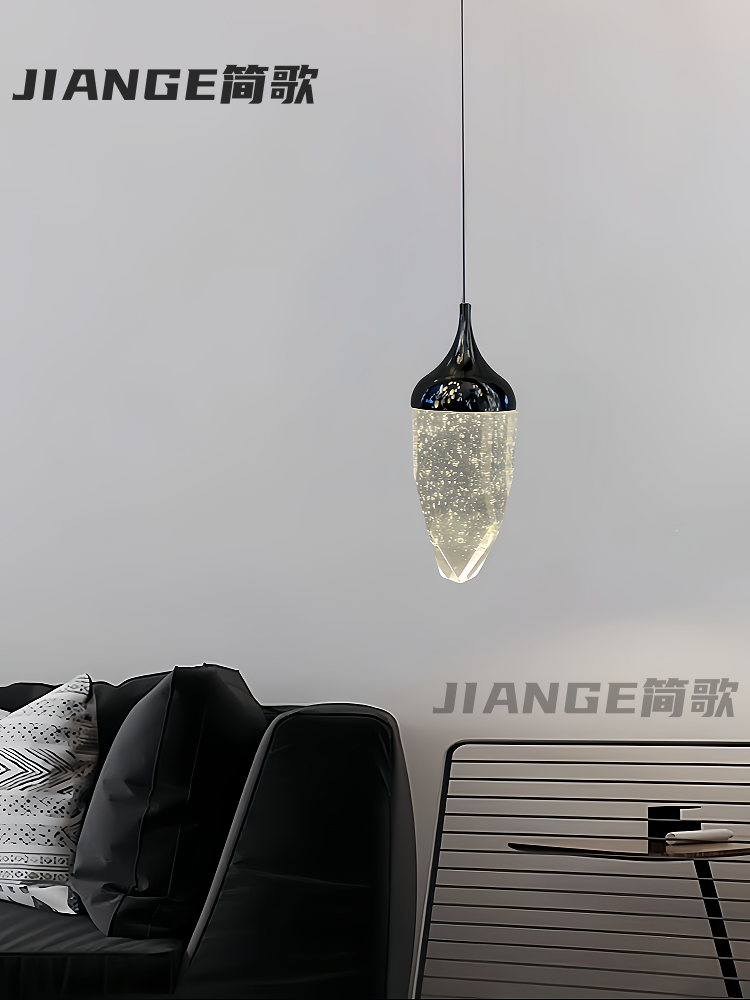 Light Luxury Crystal Small Chandelier Post-Modern Living Room Background Bedroom Bedside Normcore Simple Atmosphere Art Long Line Chandelier