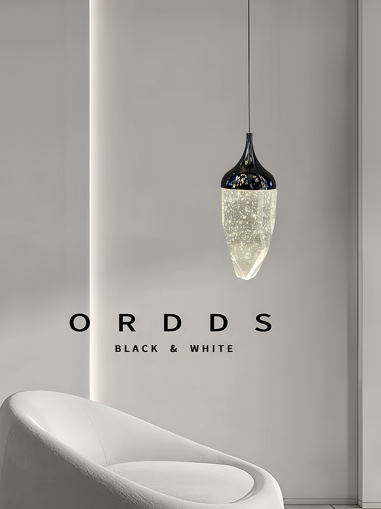 Light Luxury Crystal Small Chandelier Post-Modern Living Room Background Bedroom Bedside Normcore Simple Atmosphere Art Long Line Chandelier