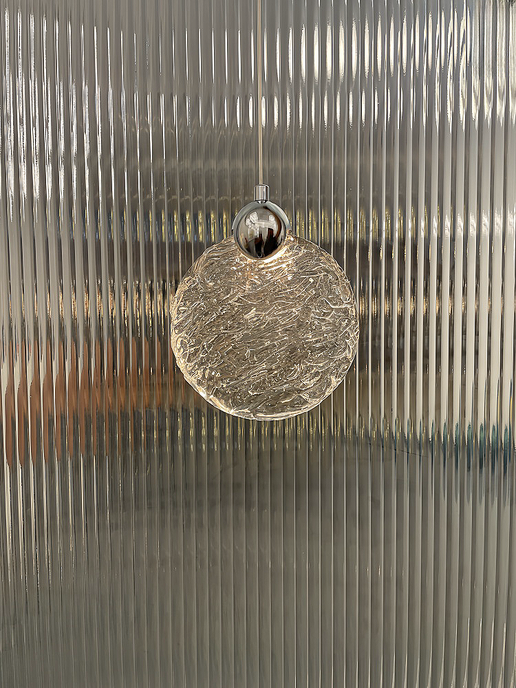 Italian-Style Light Luxury Bedroom Bedside Chandelier, Modern Minimalist Entryway Hallway Crystal Floating Ice Atmosphere Pendant Light