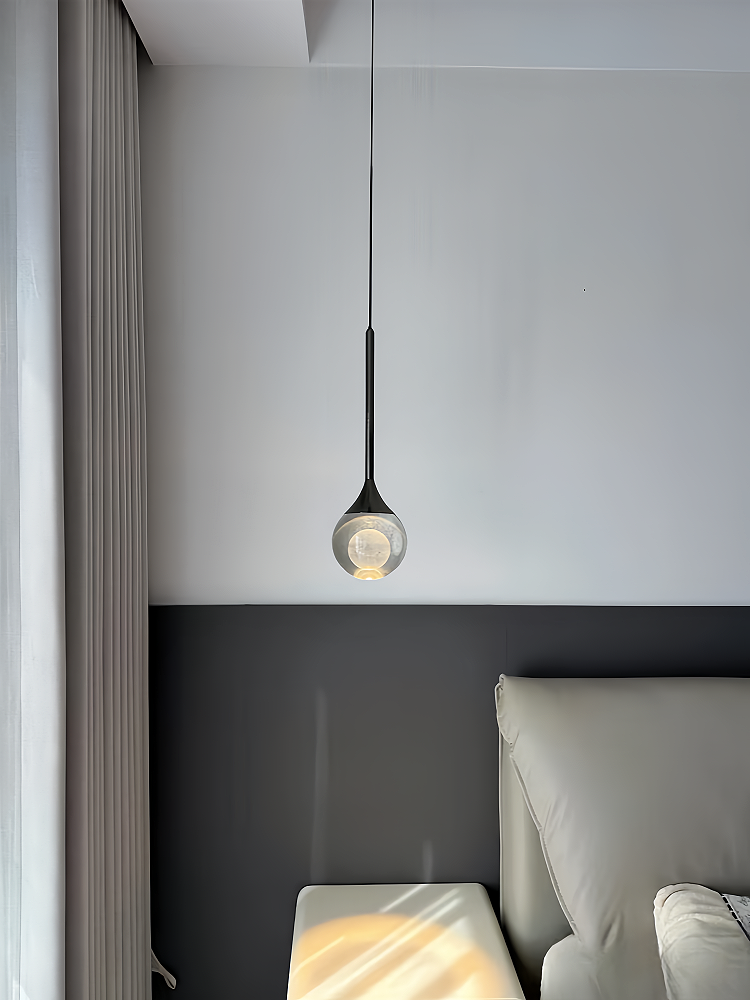 [Same Style as Little Red Book] Crystal Small Pendant Light for Bedroom Bedside, Foyer, Simple Dining Room, Bar Counter, Light Luxury Villa Pendant Light