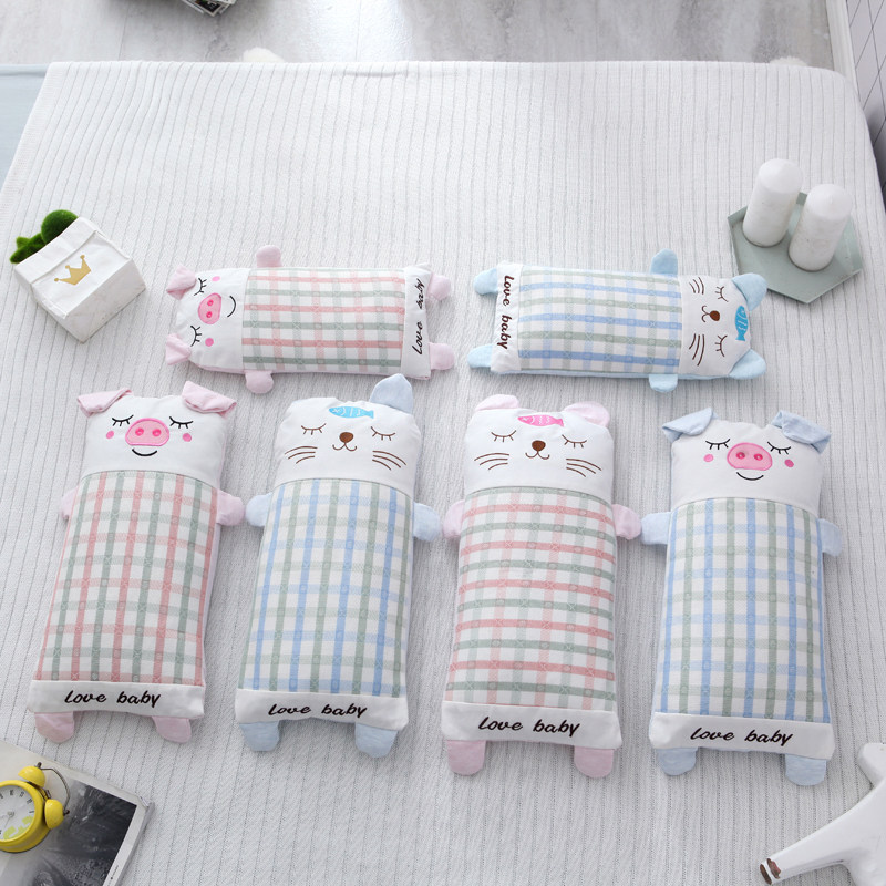 Baby pillow Summer Ice Chill Breathable Kid Ice Silk Sucking Sweat Baby 0-1-3-6 years 2 Summer Children buckwheat pillows