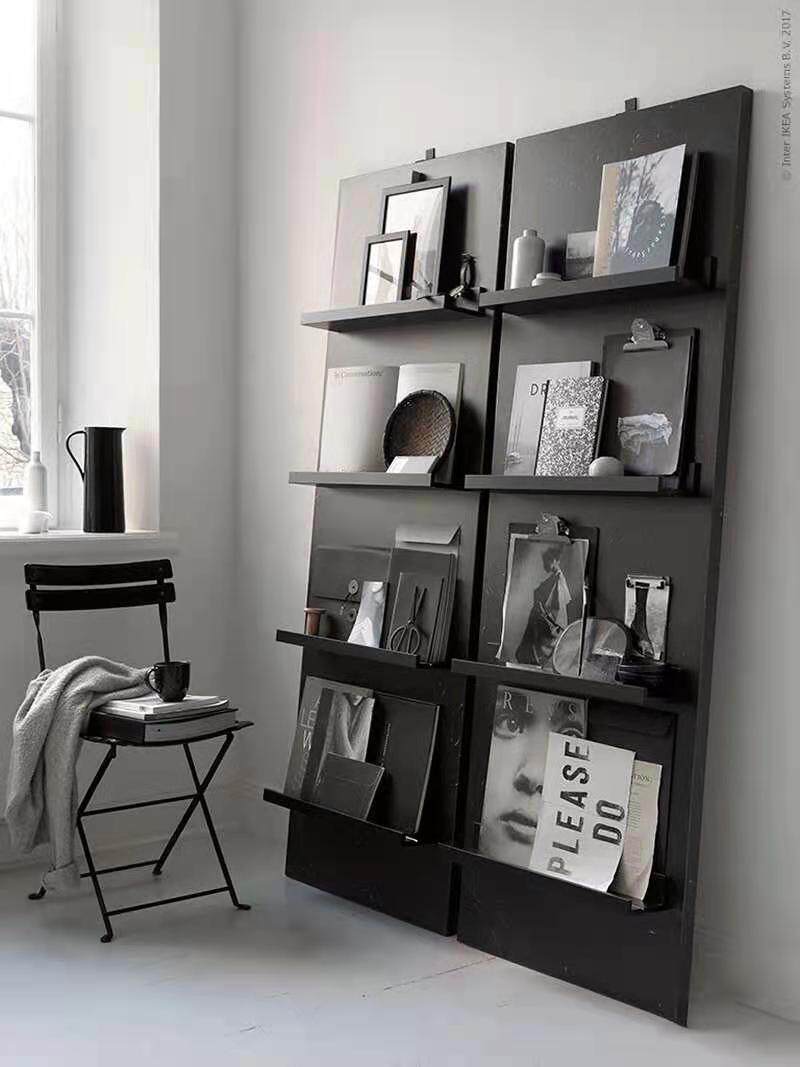 Net red blogger recommended Nordic ins minimalist art bookshelves Shelf Magazine Shelf Multilayer Shelf Custom