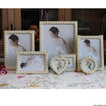 Creative heart-shaped rhinestone Pearl photo frame wedding wedding photo new house decoration stage frame
