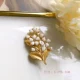 "Hoa" Baroque Western Antique Pearl Vintage Gold Matte Trâm Vintage Bow Pin - Trâm cài