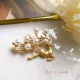 "Hoa" Baroque Western Antique Pearl Vintage Gold Matte Trâm Vintage Bow Pin - Trâm cài huy hiệu cài áo kute