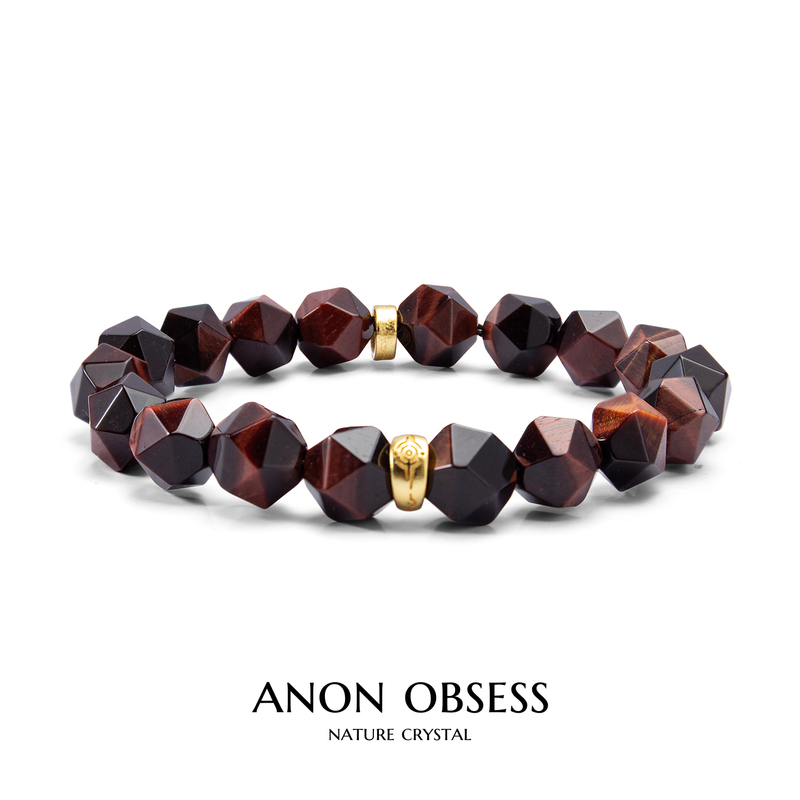 五行火土 (Five Elements Fire Earth) Natural Red Tiger Eye Stone S925 Silver Wisdom Eye Bracelet - See through the Essence, Tear Apart Doubt 五行火土 (Five Elements Fire Earth) Natural Red Tiger Eye Stone S925 Silver Wisdom Eye Bracelet - See through the Essence, Tear Apart Doubt
