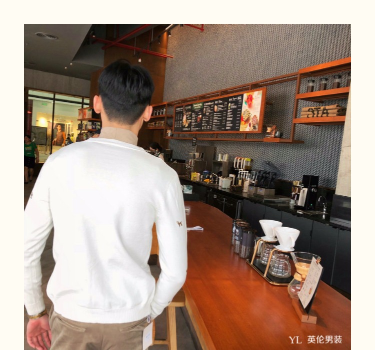 Thu đông 2018 mới của Hàn Quốc Dongdaemun thêu áo len cardigan cho nam xu hướng áo len gió Hồng Kông áo len áo blazer nam