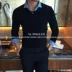 Mùa đông Nam Hàn Quốc Áo len cổ tròn Hàn Quốc Thời trang nam Áo len mỏng đan áo len màu rắn đan áo len trẻ trung