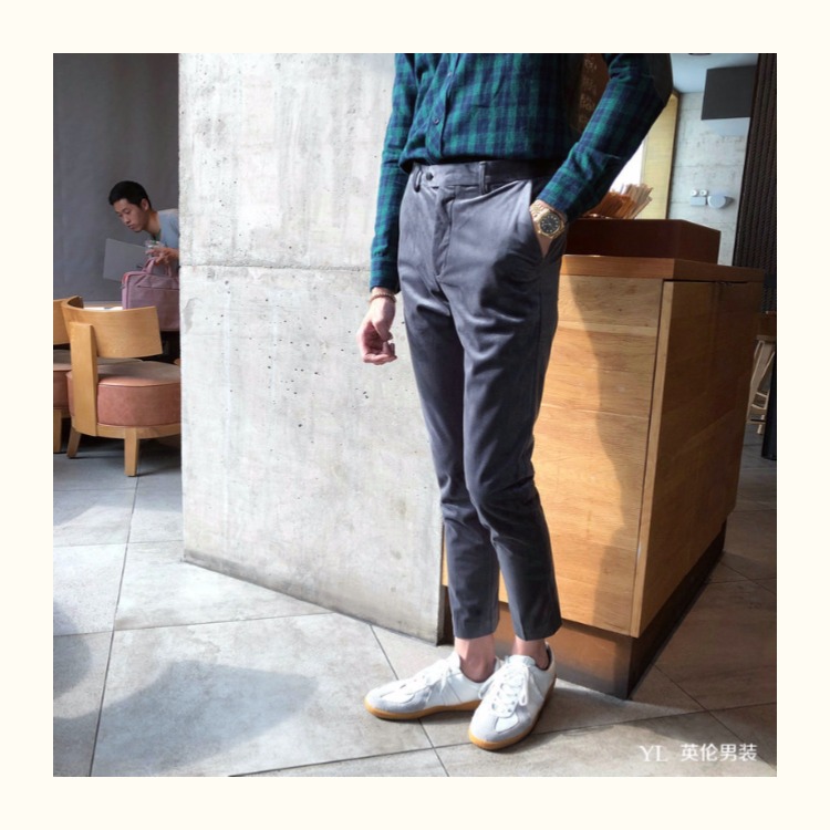 Thu đông mới Quần dài Hàn Quốc Quần nam đẹp trai Quần âu giản dị Nam Hàn phiên bản xu hướng quần nhung hoang dã quần thun dài nam