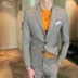 Xuân nam Hàn Quốc Dongdaemun Slim Blazer nam Thời trang Anh Kinh doanh Nghi thức xã hội Bộ đồ giản dị quần âu Suit phù hợp