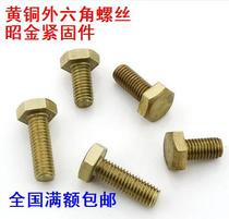 Copper Outer hexagonal screw copper screw copper Outer hexagonal bolt M6 * 10 ~ M6 * 70