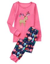 Gymboree golden baby Christmas deer female treasure cotton soft home clothing pajamas underwear home set