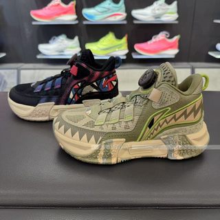 Li ning 2025 autumn children's basketball shoes boys' boys' racing youth practical basketball shoes ykbv058