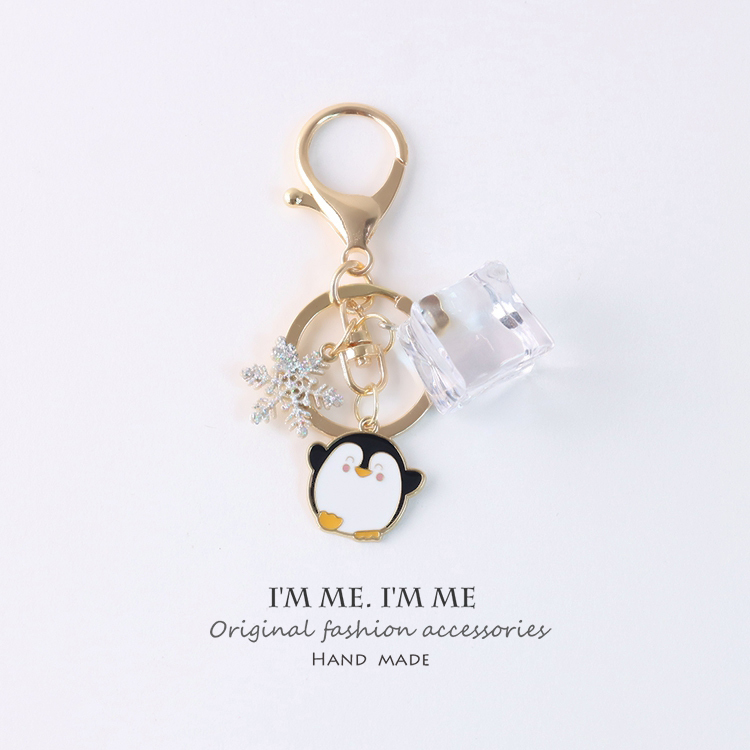 ins Winter Niche Penguin Polar Bear Ice Cube Keychain Student Couple Backpack Pendant Ice and Snow World ins Winter Niche Penguin Polar Bear Ice Cube Keychain Student Couple Backpack Pendant Ice and Snow World