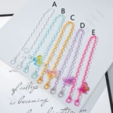 Clove Прозрачная медицинская маска, акриловые солнцезащитные очки, милая цепь