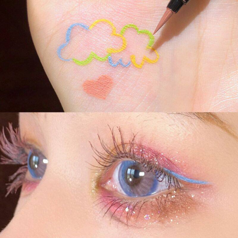 19 9 Choose 3 ~ colored eyeline pen fluid does not faint waterproof durable makeup fine fingers beginners