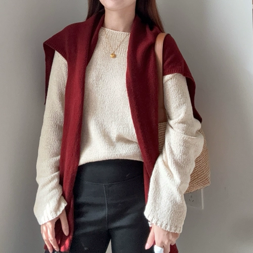 Демисезонный шерстяной универсальный шарф, удерживающая тепло модная накидка, увеличенная толщина, по фигуре