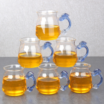 Fuya Teacup Heat-resistant high borosilicate glass tea cup Tea cup with handle Small teacup Small wine cup Flower tea cup