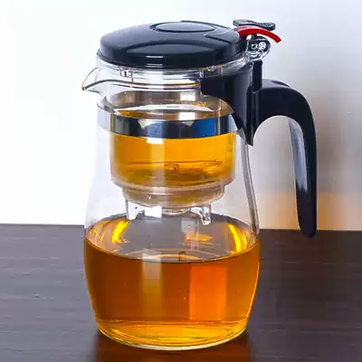 Light pressure elegant cup Removable and washable filter liner Large capacity tea pot Heat-resistant glass blood vessel Tea set