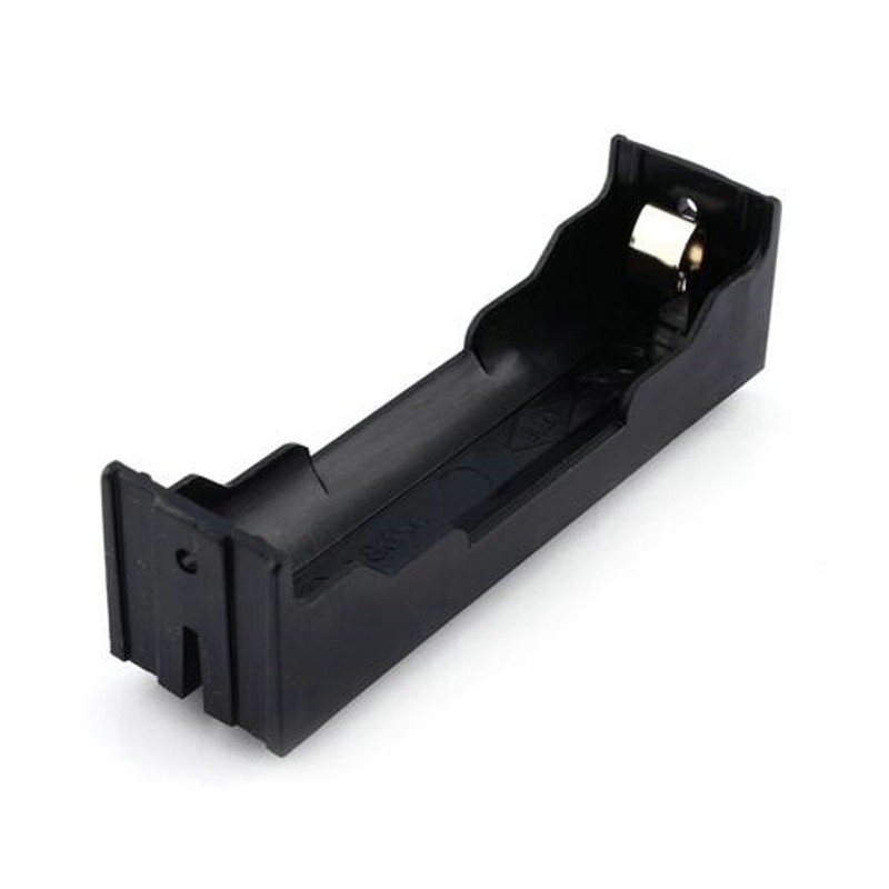 Section 18650 Battery case small black clamp Lithium battery seat 1 section 18650 Battery seat plug-in type