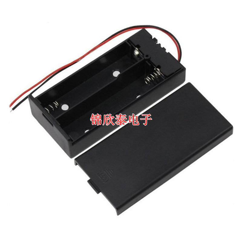 With lid 2 knots 18650 battery case tandem 7 4V Battery cartridge switch 2 knots 18650 Lithium battery compartment