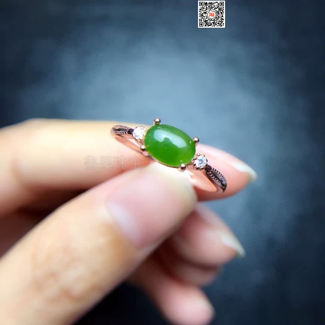 S925 sterling bạc nhẫn trống hỗ trợ hình bầu dục 4 * 65 * 76 * 87 * 98 * 10 khảm khảm ngọc tươi jasper nhẫn cưới vàng tây