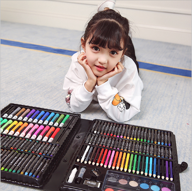 Children's brush set gift box art supplies painting watercolor pen crayon painting birthday Children's Day gift non-toxic