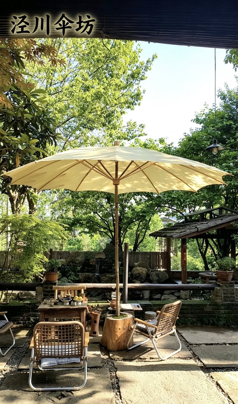 Jingchuan Umbrella Workshop, Vintage Nostalgic Shop Selling Large Oil-Paper Umbrellas, Old-Fashioned Oilcloth Umbrellas with Traditional Style Jingchuan Umbrella Workshop, Vintage Nostalgic Shop Selling Large Oil-Paper Umbrellas, Old-Fashioned Oilcloth Umbrellas with Traditional Style