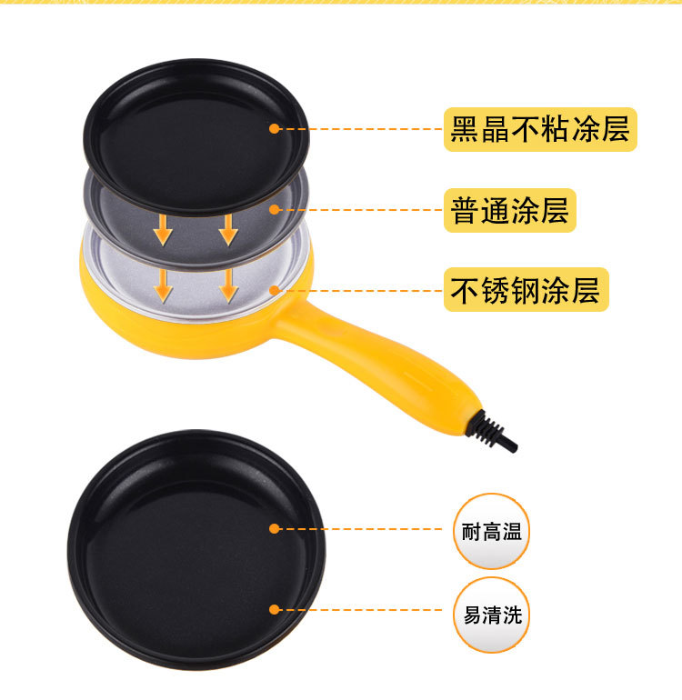 giá hấp inox Omelette egg cook hấp trứng mini luộc trứng máy nhỏ cắm vào chảo rán tại nhà ăn sáng tạo tác 1 người nồi lẩu điện mini lock&lock