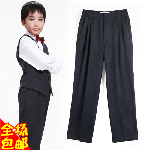 Shenzhen Unified primary school uniform men's autumn and winter dress matching single pants 