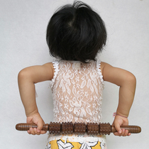 Wooden yoga stick Meridian stick Cervical spine back massage stick Roller roller stick Muscle relaxation thin body massager